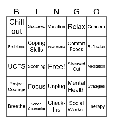 Be Well at BA Bingo Card