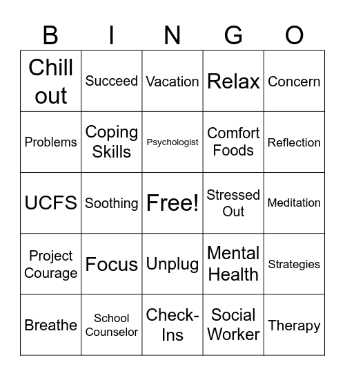 Be Well at BA Bingo Card