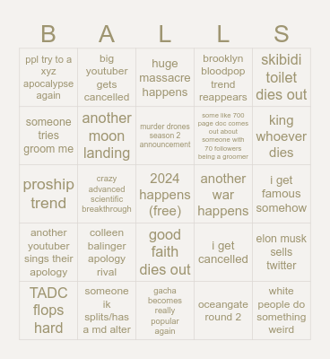 2024 FUUUUCK Bingo Card