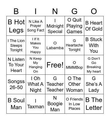 Test Of This   Rock N Bingo.com Bingo Card
