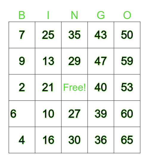 St PATTY'S DAY Bingo Card