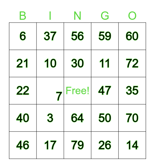 St PATTY'S DAY Bingo Card