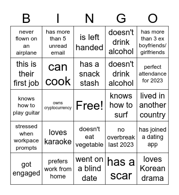 Take a Bingo Break Bingo Card