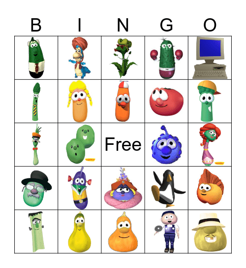 VeggieTales Bingo Card