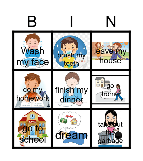 Daily Life Bingo Card