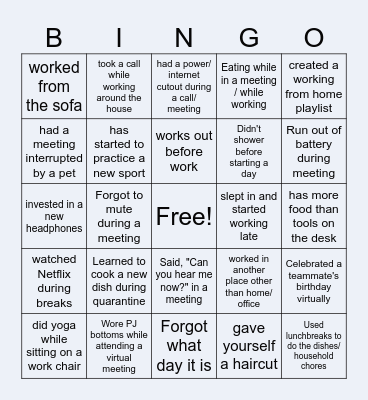 Take a Bingo Break Bingo Card