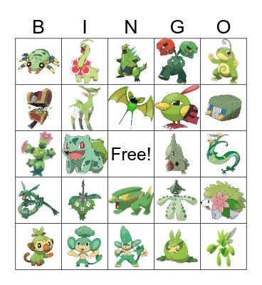 St. Patrick's Day Pokémon Bingo Card