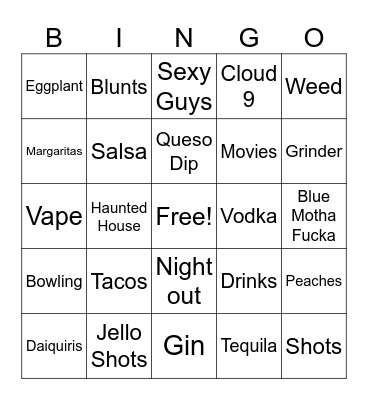Night Out On The Town! Bingo Card