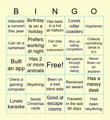 Remote Work Bingo Card