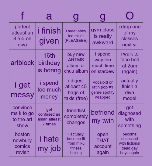 2024 bingo part 2 Bingo Card