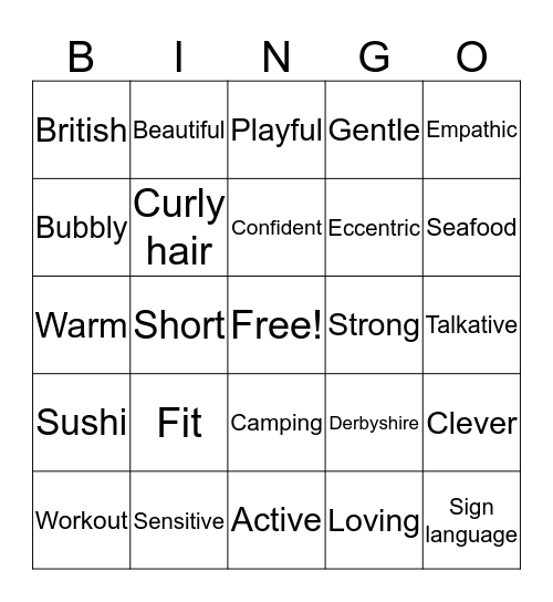 FIFTY Bingo Card