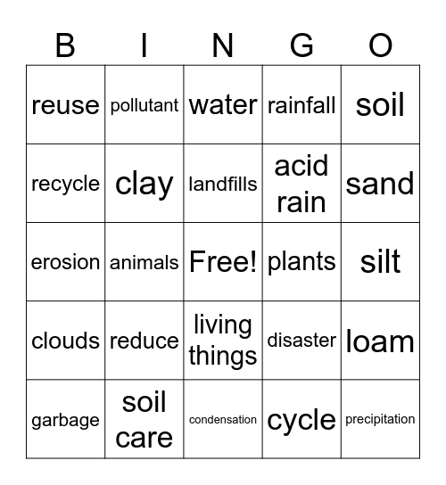 Science 4 Bingo Card