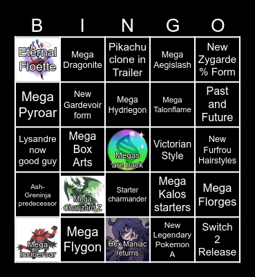 Pokemon Bingo Card