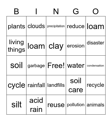 Science 4 Bingo Card