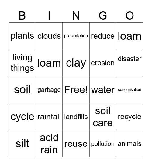 Science 4 Bingo Card