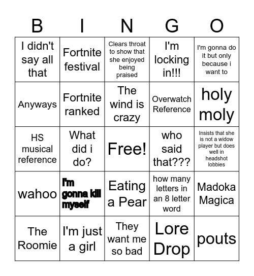 Mari Bingo Card