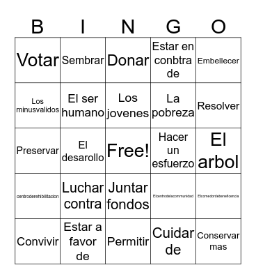 Unidad 2 Etapa 1 Bingo Card