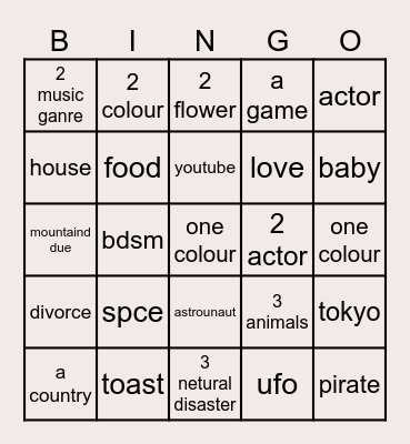 game date (fahmi & umairah) Bingo Card