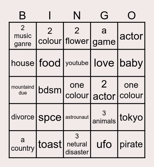 game date (fahmi & umairah) Bingo Card