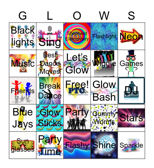 Glow Bash 2024’ Bingo Card