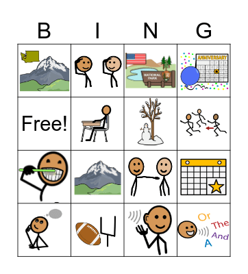 Words of the Week Bingo Card