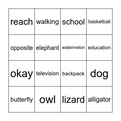 Bingo Card