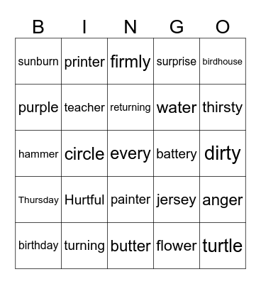R controlled Bingo Card