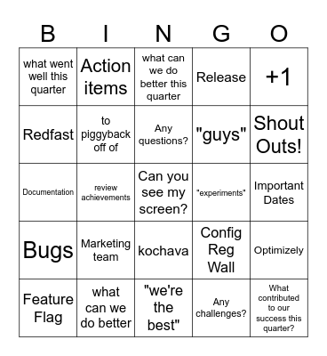 RETRO BINGO Card