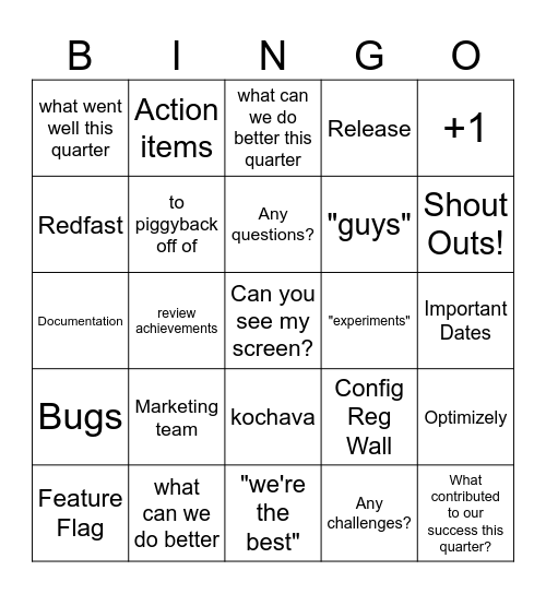 RETRO BINGO Card