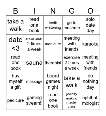 March Bingo Card
