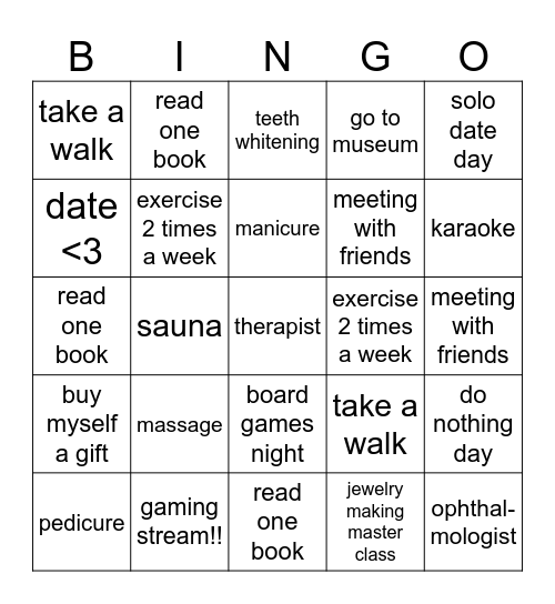 March Bingo Card