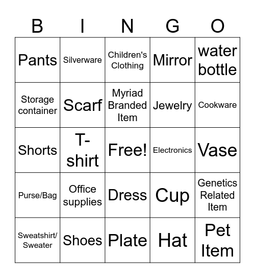 PPV Spring Cleaning Bingo Card