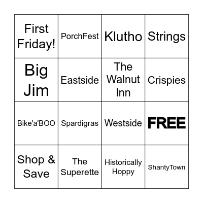 Springfield Bingo! Bingo Card