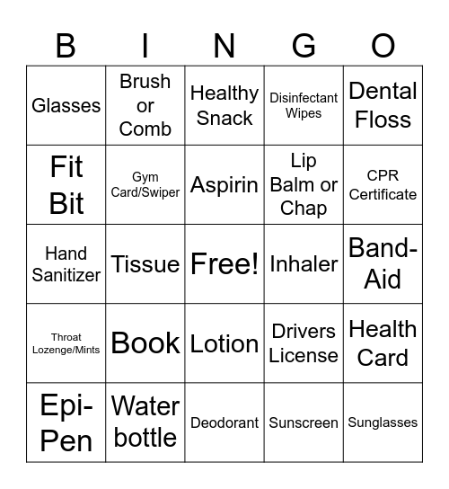 Brightwater Scavenger Bingo Card