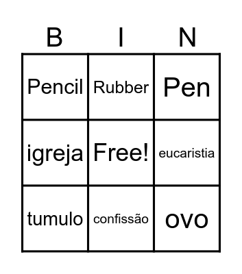 Jesus Bingo Card