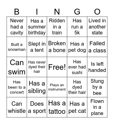 Icebreaker BINGO Card