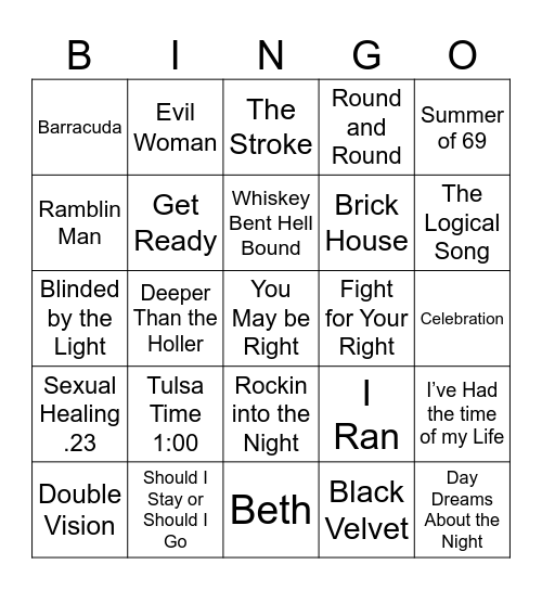 Bingo 24 Bingo Card