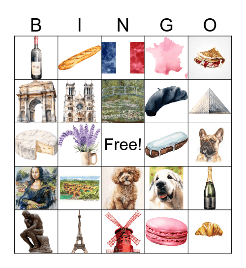 France Bingo Card