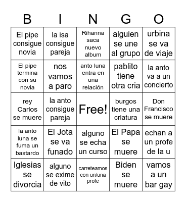 Bingo Historia 2024 Bingo Card