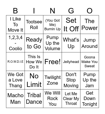 STADIUM SOUNDS Bingo Card