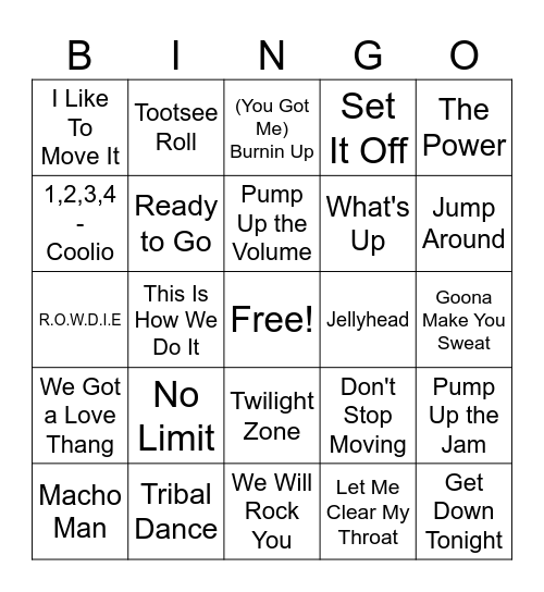 STADIUM SOUNDS Bingo Card