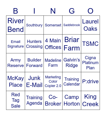 Welcome to Onboarding Day! Bingo Card