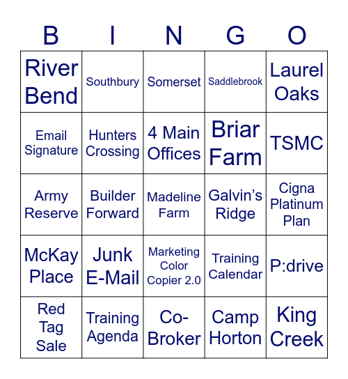 Welcome to Onboarding Day! Bingo Card