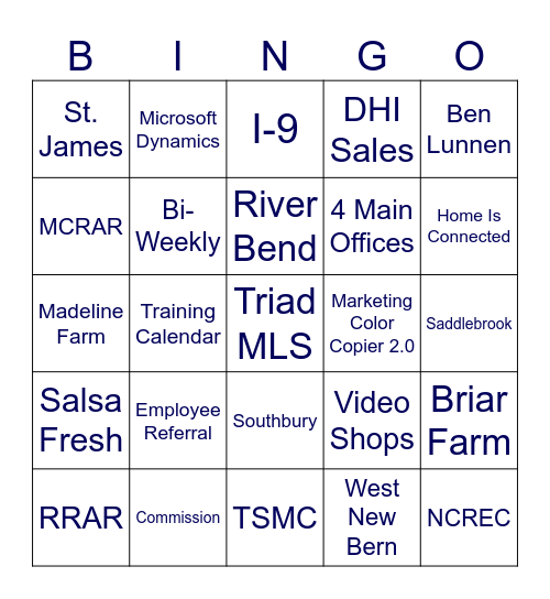 Welcome to Onboarding Day! Bingo Card