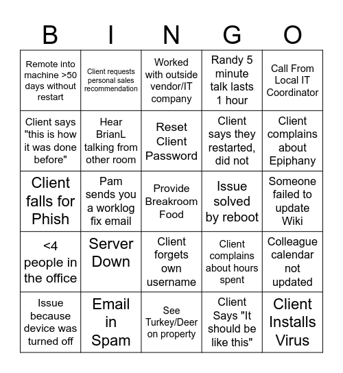 CCC Bingo Card