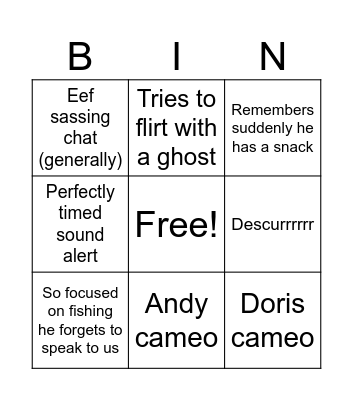 eef stream Bingo Card