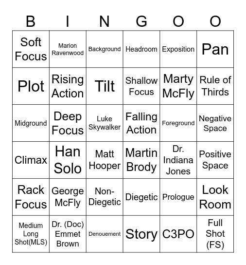 Midterm Exam 2024 Bingo Card