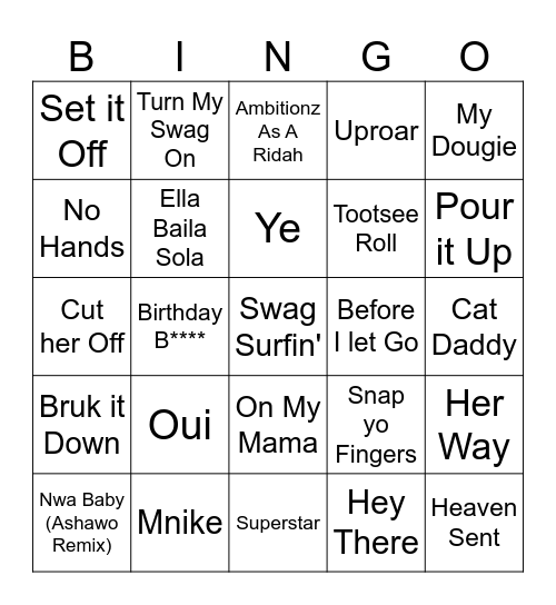 BIG XII Bingo Card