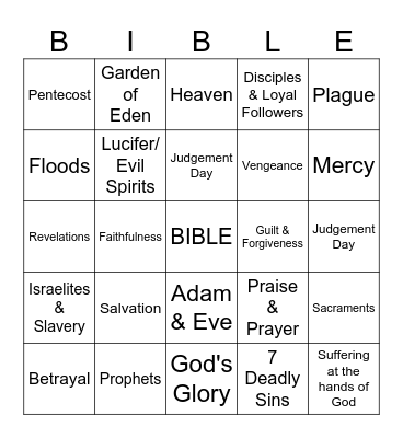 Chapter 7 Bingo Card
