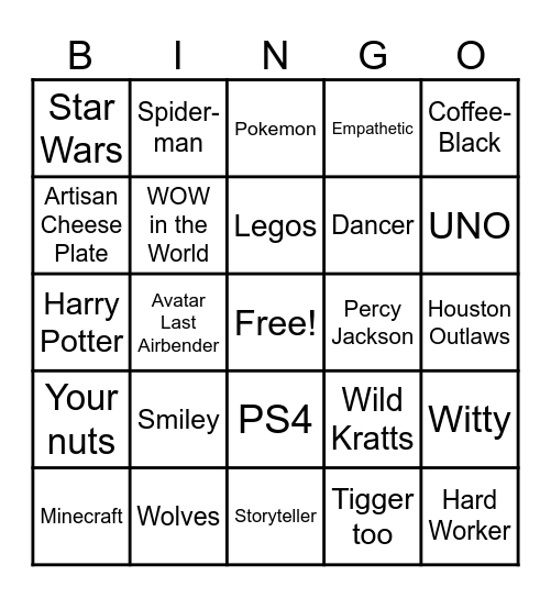GAER BINGO Card